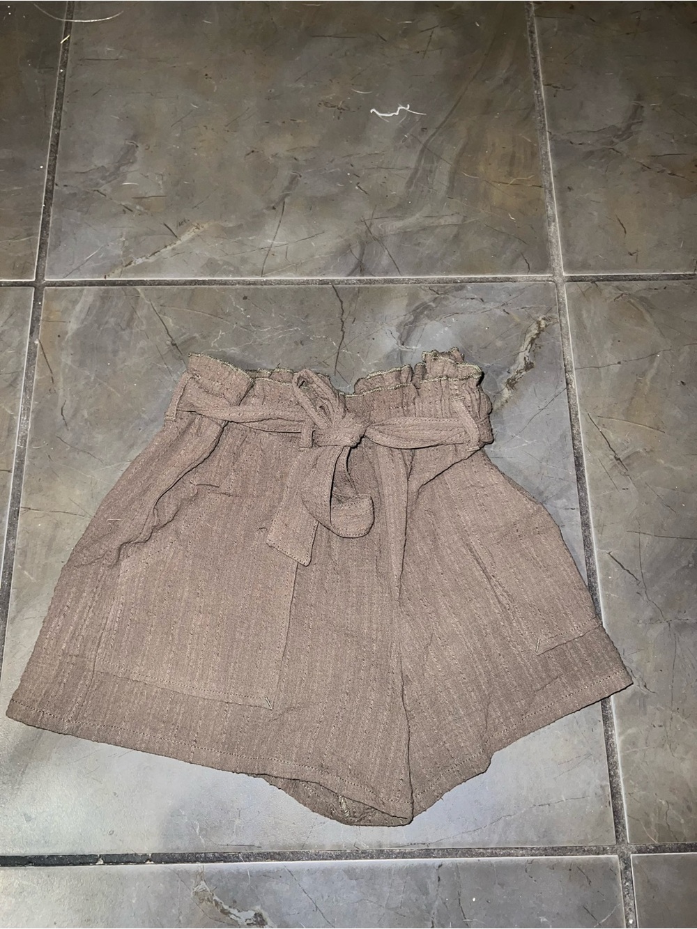 art class Tan Paperbag Tie-Front Girls' Shorts